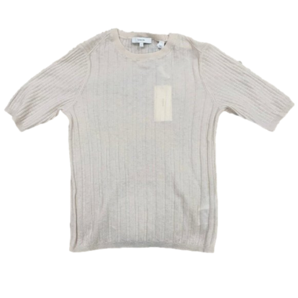 Vince Cream See Through Shirt Sleeved Blouse - Picture 1 of 3